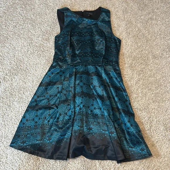 The Limited Blue and Black Patterned Mini Dress - Picture 8 of 12